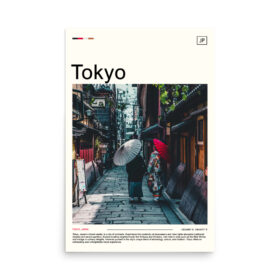 Tokyo Japan Asia Color Travel Poster