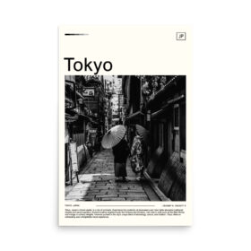 Tokyo Japan Black And White Poster