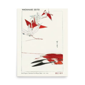 Watanabe Seitei Bird Origami Art Poster