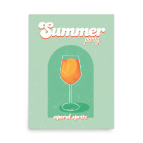 Vector Aperol spritz cocktail in glass Poster