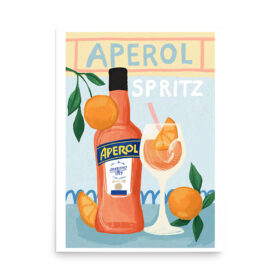 Aperol Spritz Aperitivo Cocktail Poster